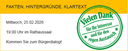 Bild eines Dankes für die Teilnahme am Bürgerdialog