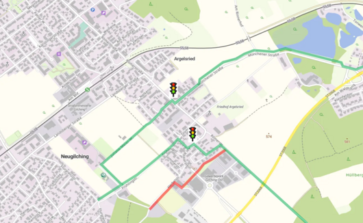 Landkartenausschnitt Gilching